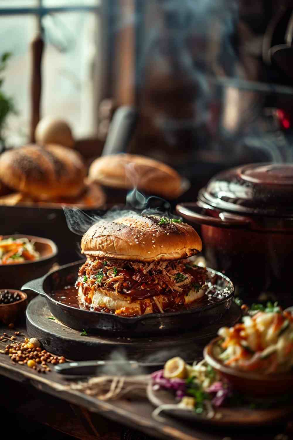 Crockpot BBQ Pulled Pork Sandwiches