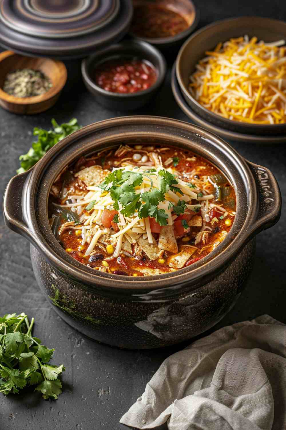 Crockpot Chicken Enchilada Soup