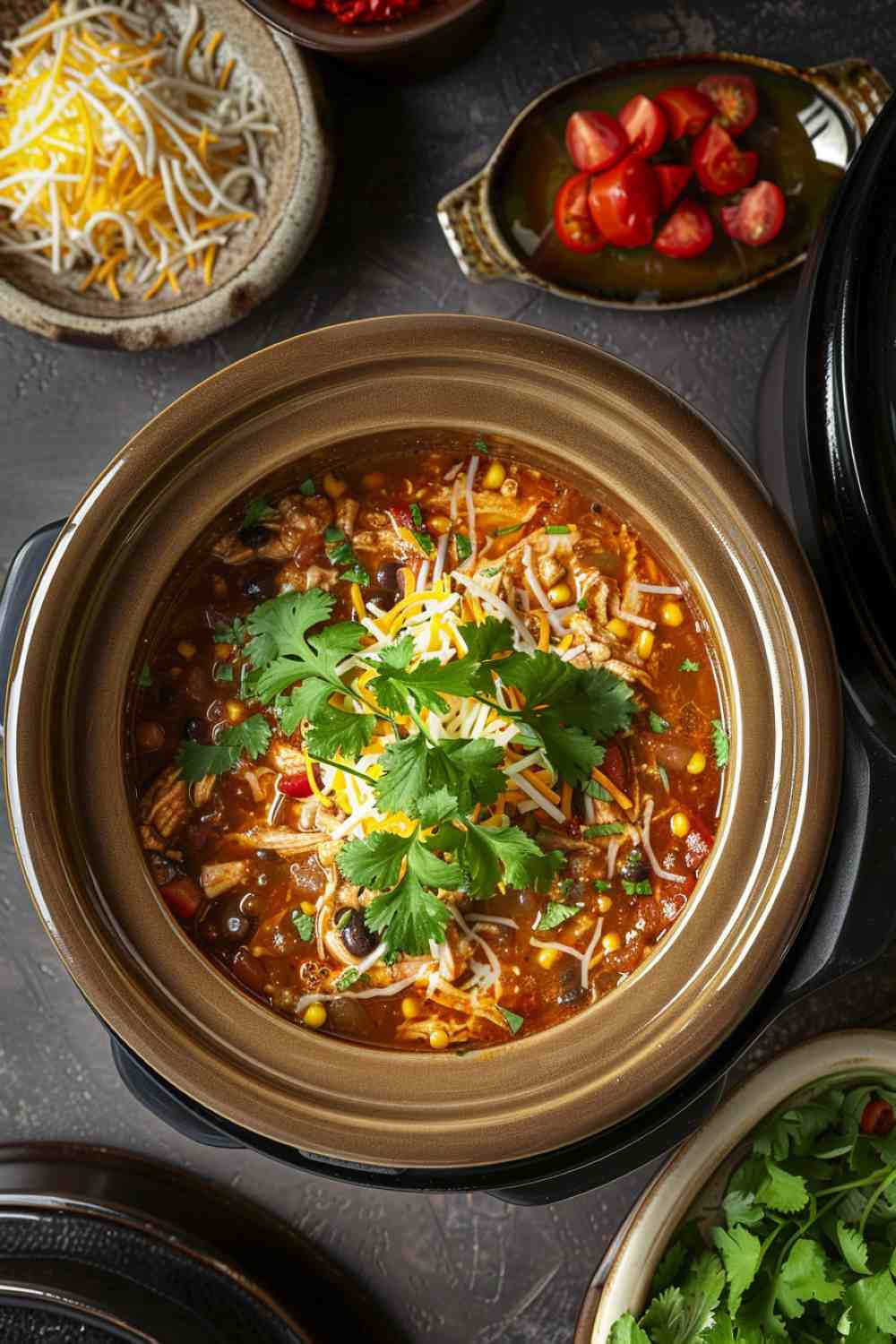 Crockpot Chicken Enchilada Soup