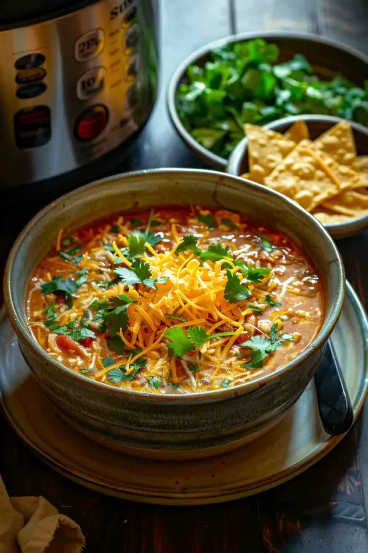 Crockpot Chicken Enchilada Soup