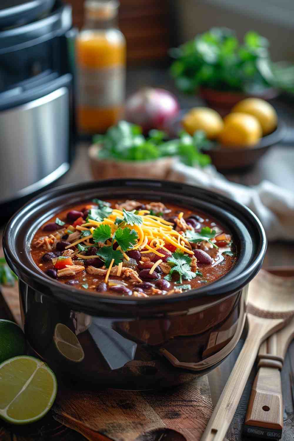 Crockpot Chicken Enchilada Soup