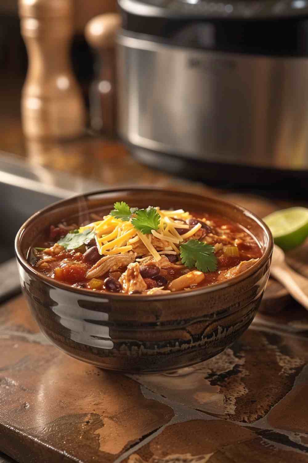 Crockpot Chicken Enchilada Soup