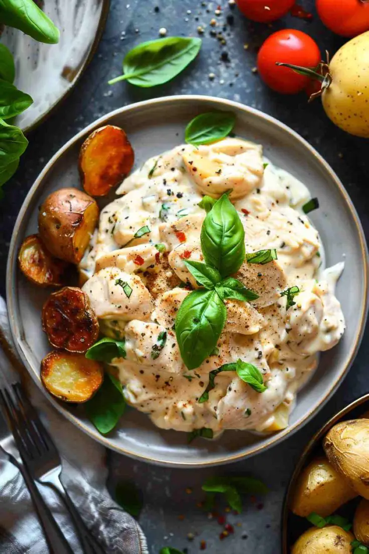 Easy Crockpot Chicken Alfredo