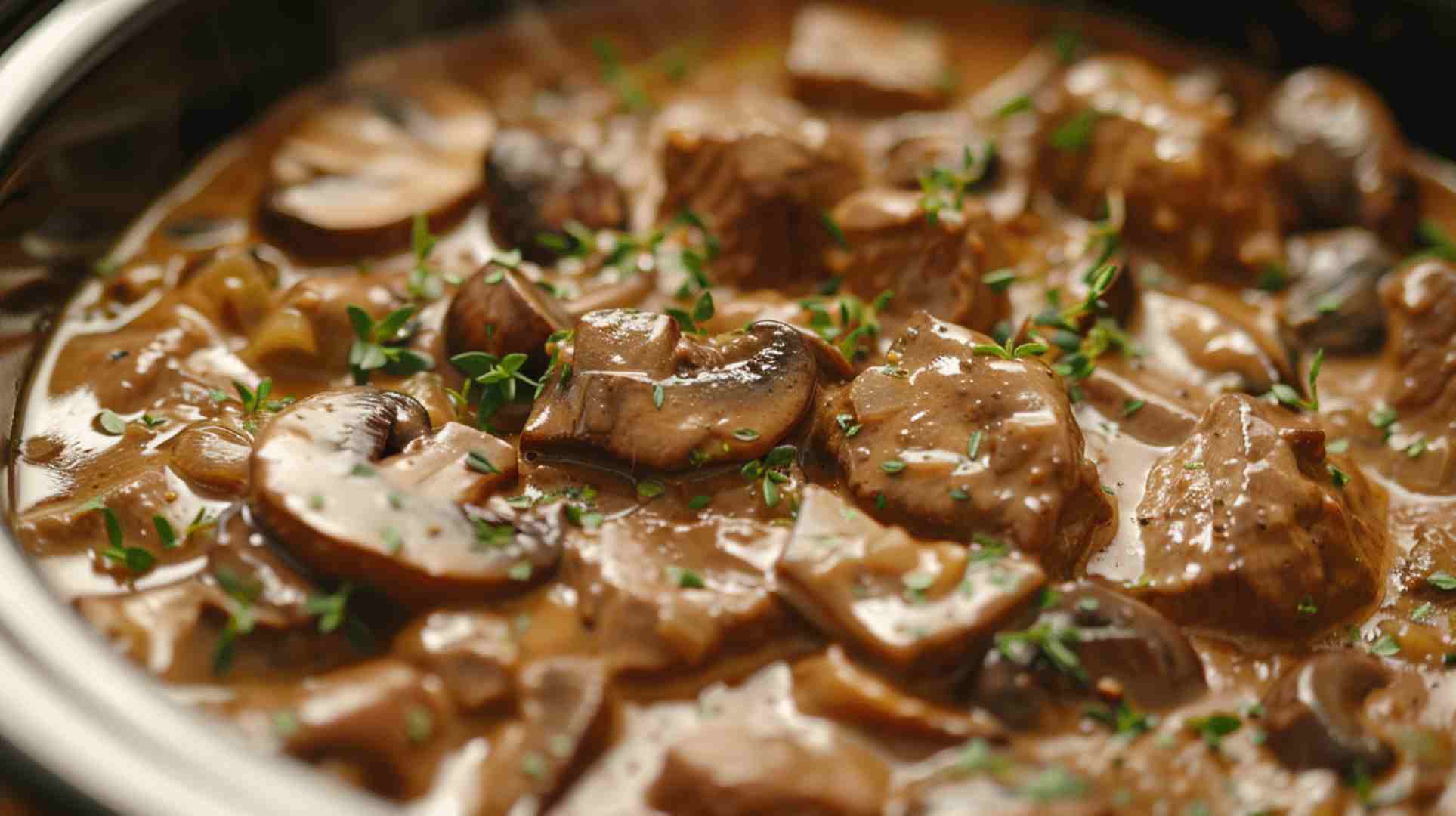 Slow Cooker Beef Stroganoff