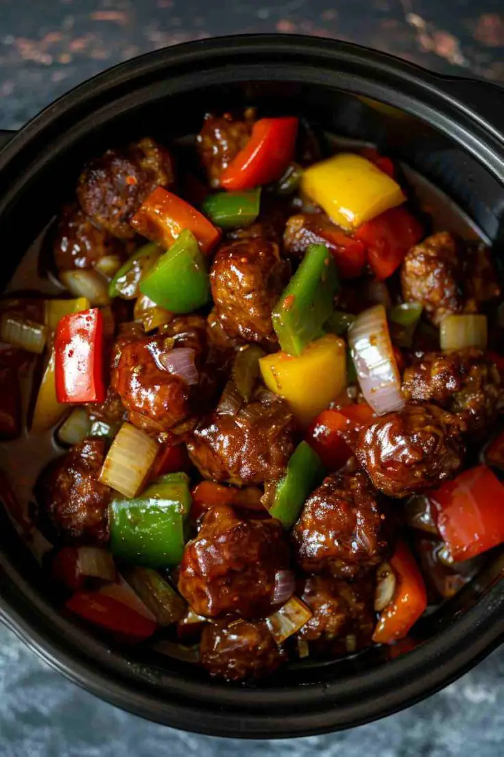 Slow Cooker Sweet and Sour Meatballs