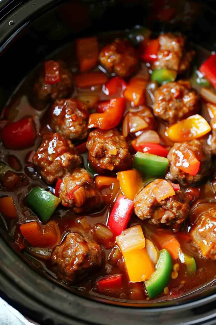 Slow Cooker Sweet and Sour Meatballs