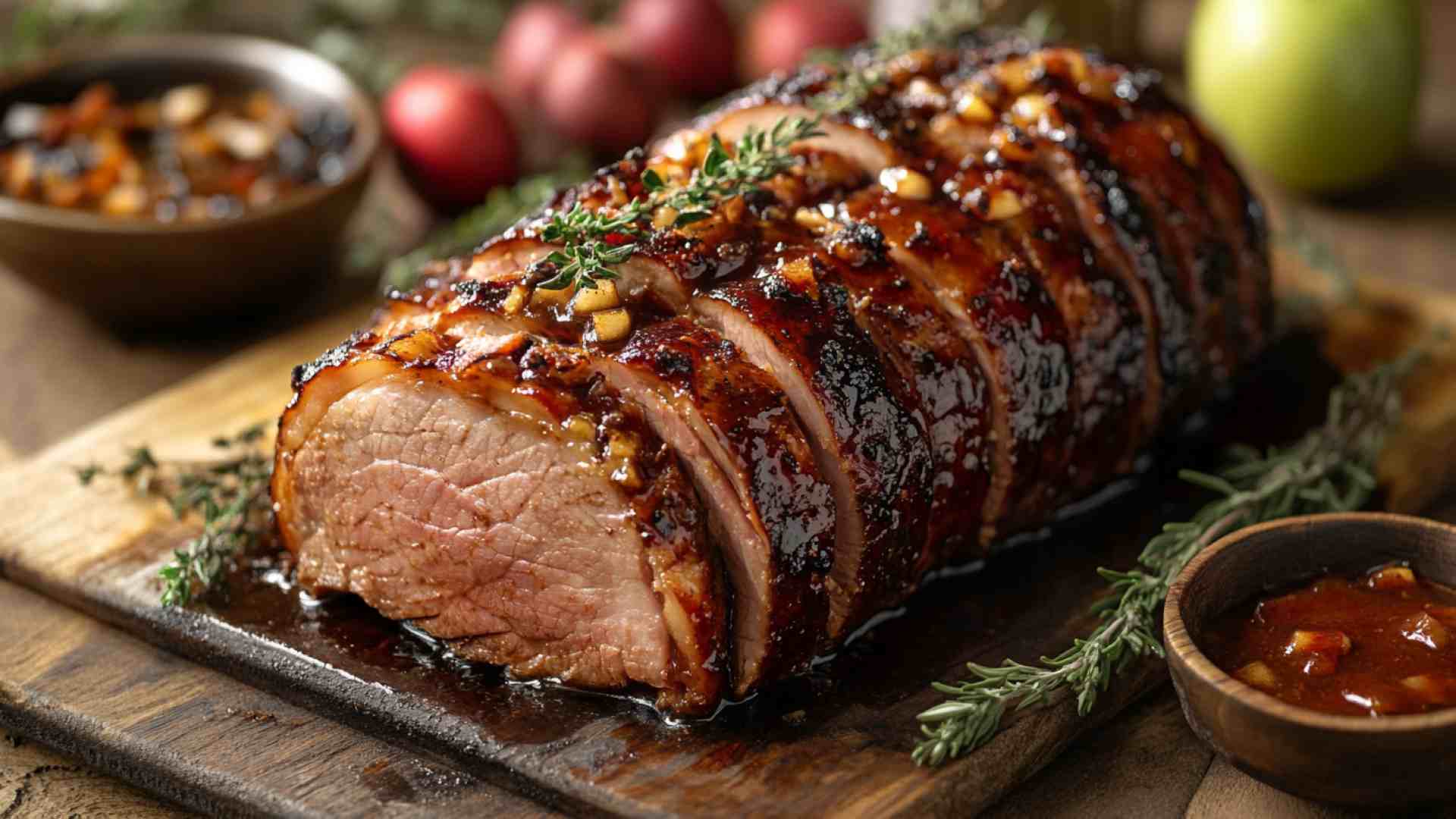 Apple Cider Glazed Pork Loin in the Slow Cooker