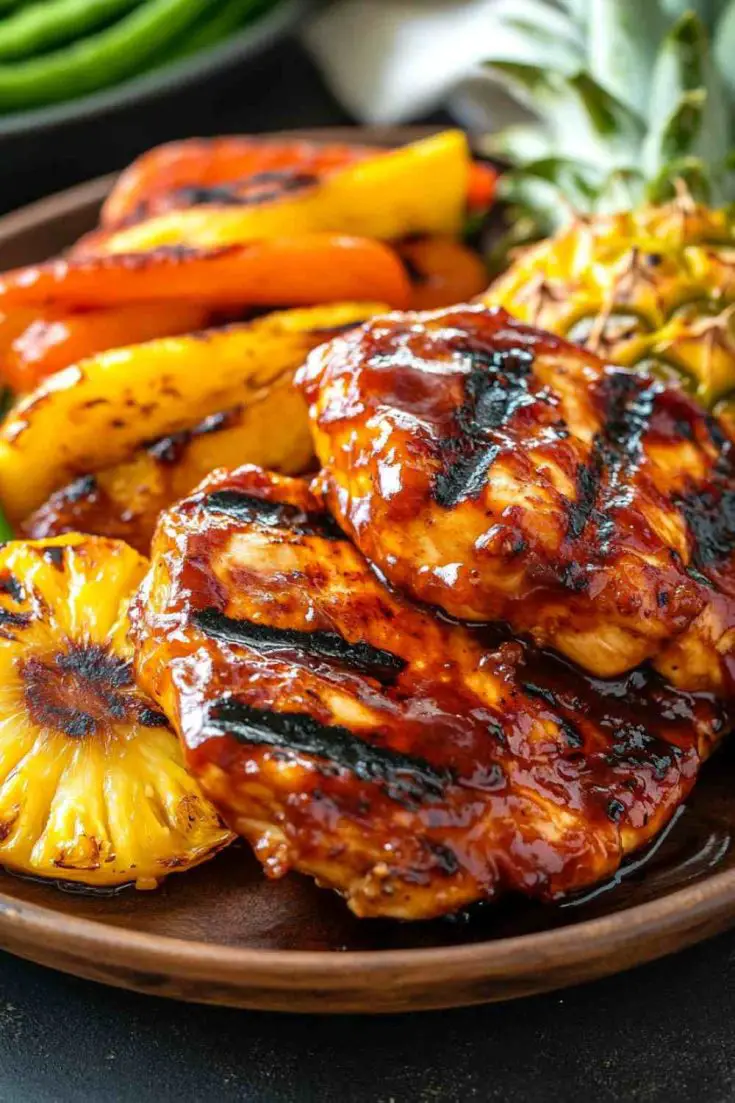 BBQ Pineapple Boneless Chicken Breast Slow Cooker Meal