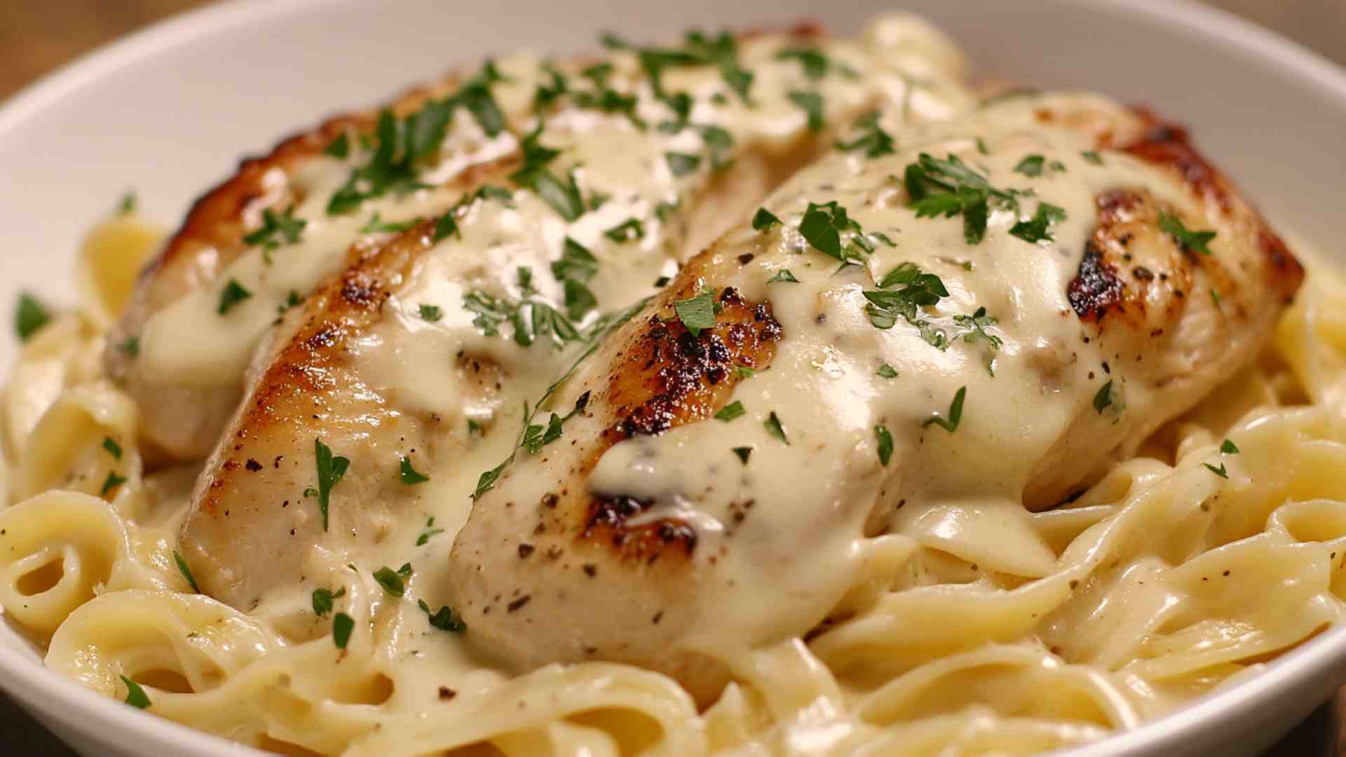 Creamy Garlic Parmesan Crock Pot Chicken Breast