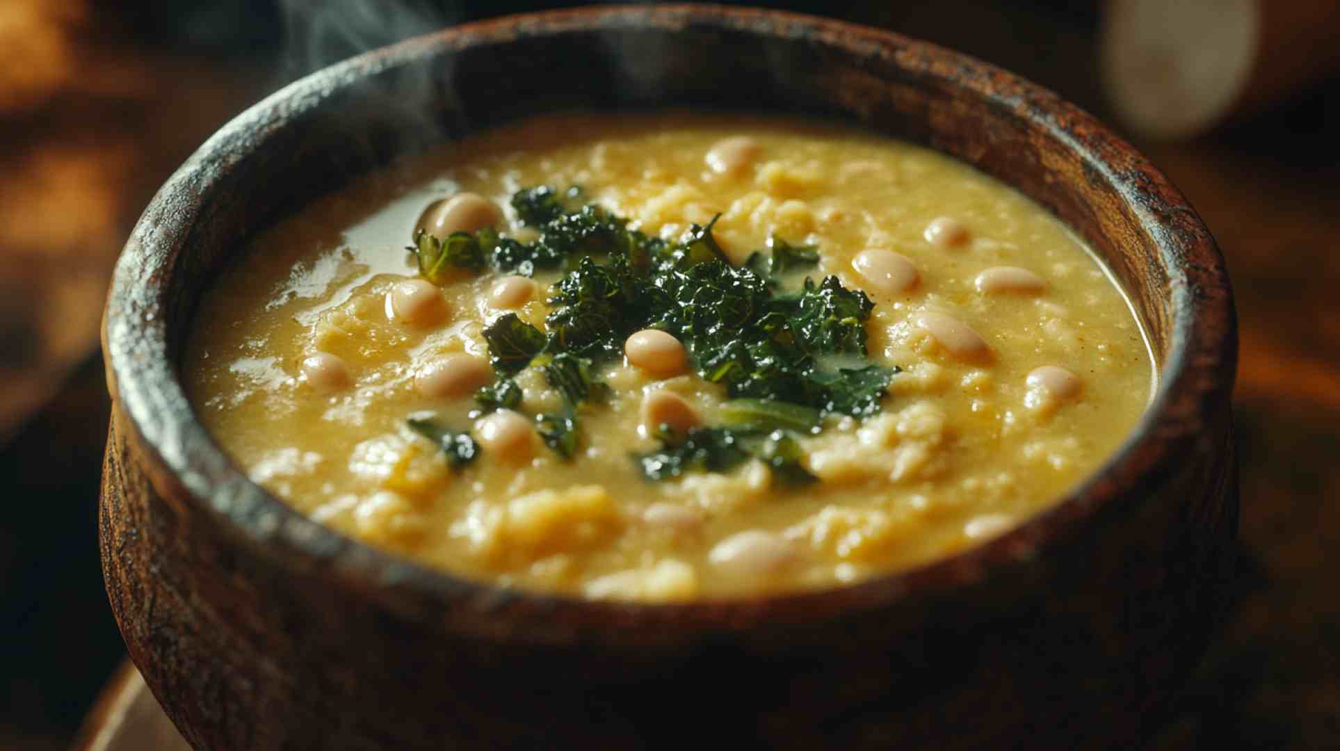 Slow Cooker Creamy Tuscan White Bean and Kale Soup