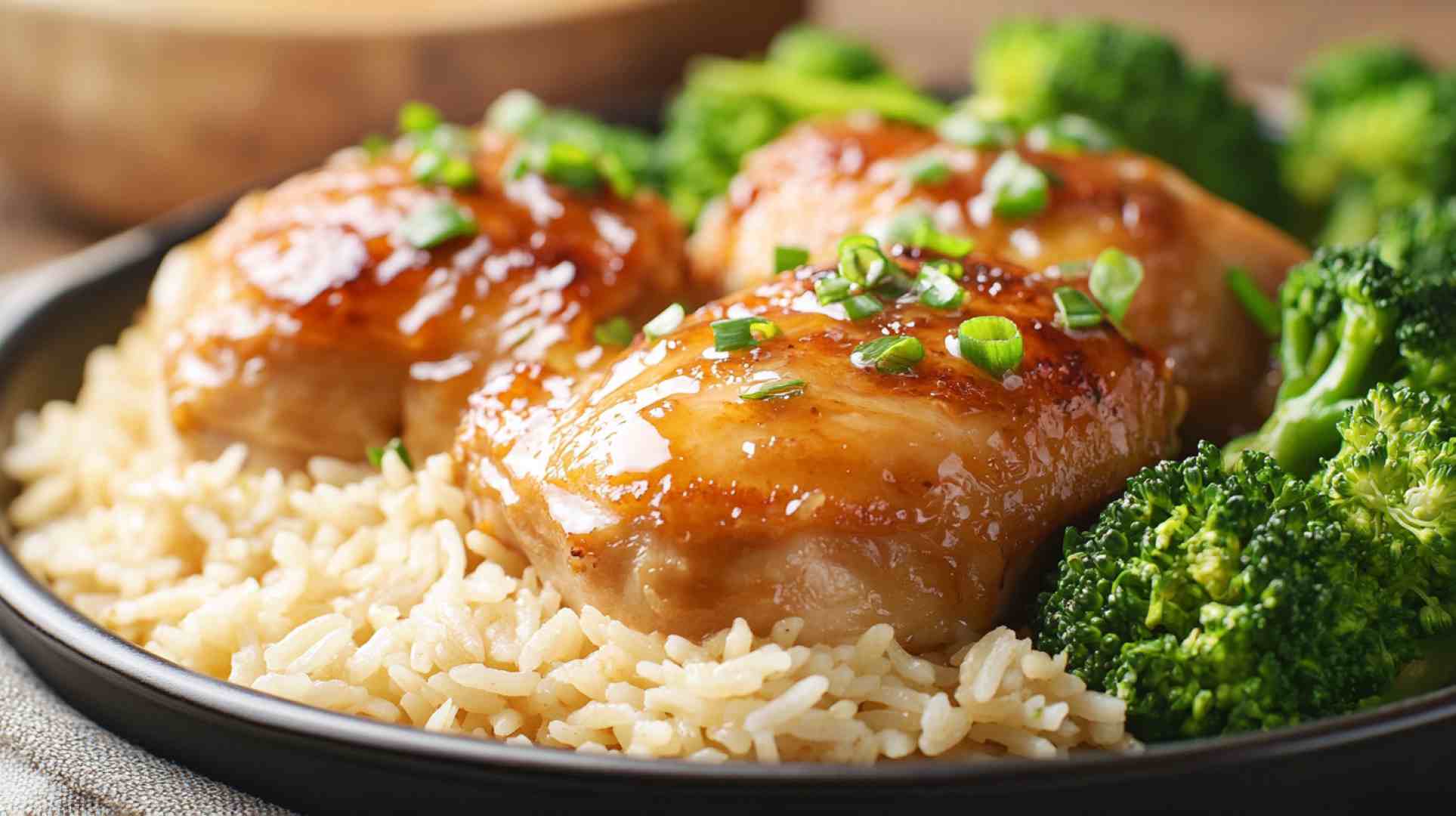 Honey Garlic Slow Cooker Chicken Thighs