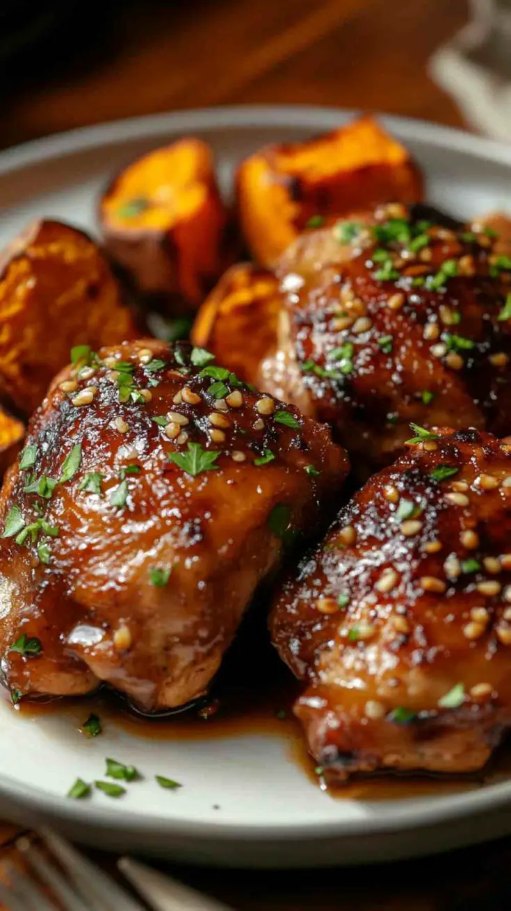 Honey Garlic Slow Cooker Chicken Thighs