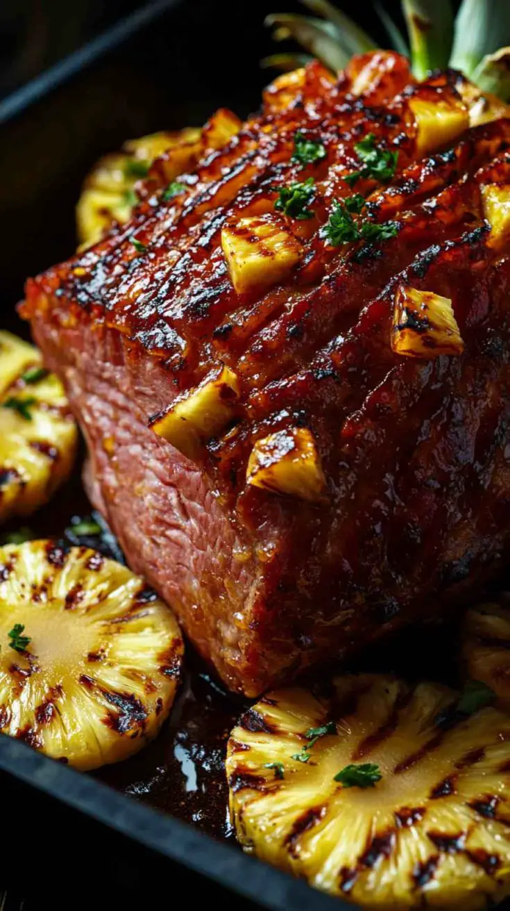 Slow Cooker Honey Pineapple Ham