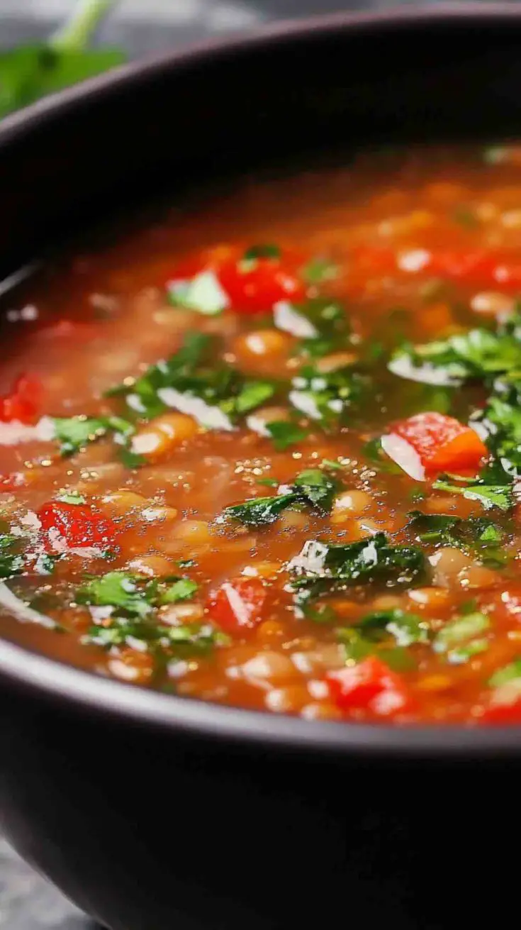 Slow Cooker Mediterranean Lentil Soup