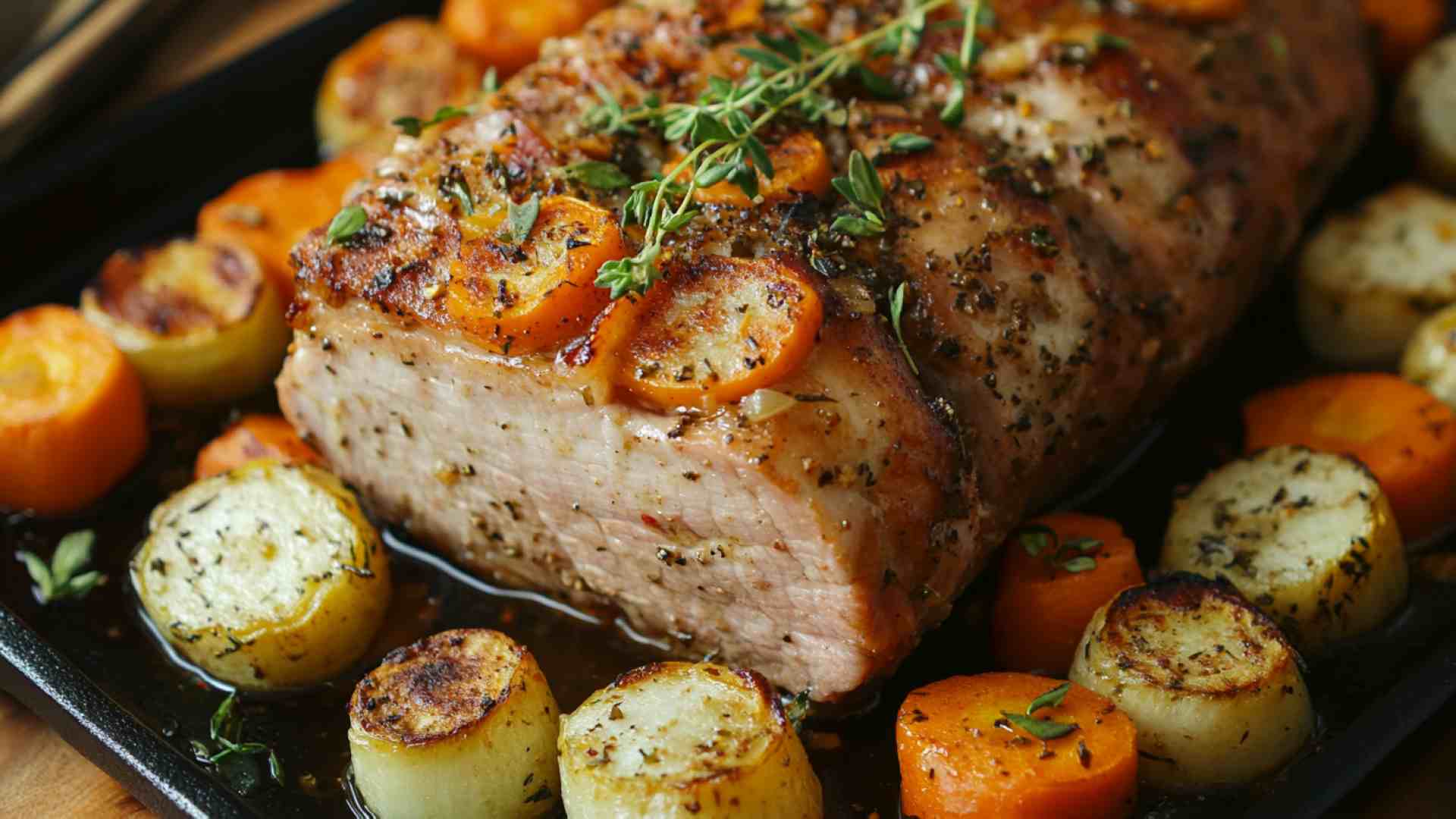 Slow Cooker Ranch Pork Loin with Vegetables