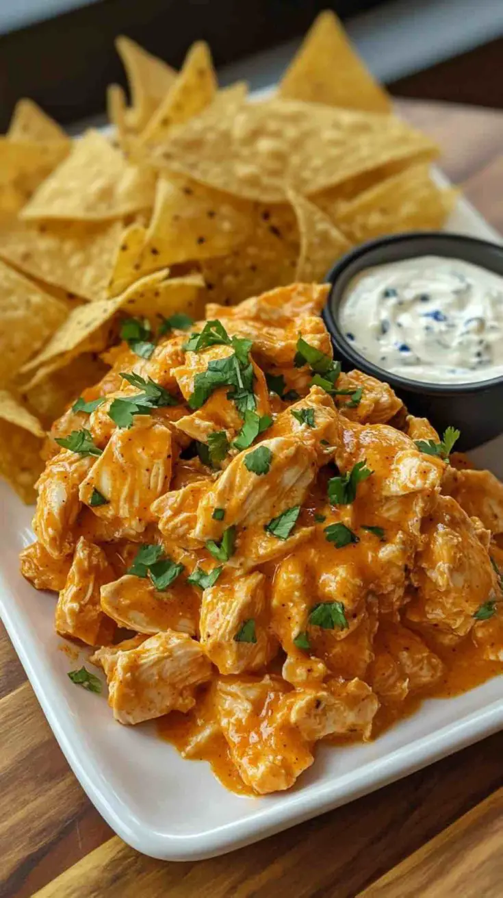 Spicy Slow Cooker Buffalo Chicken