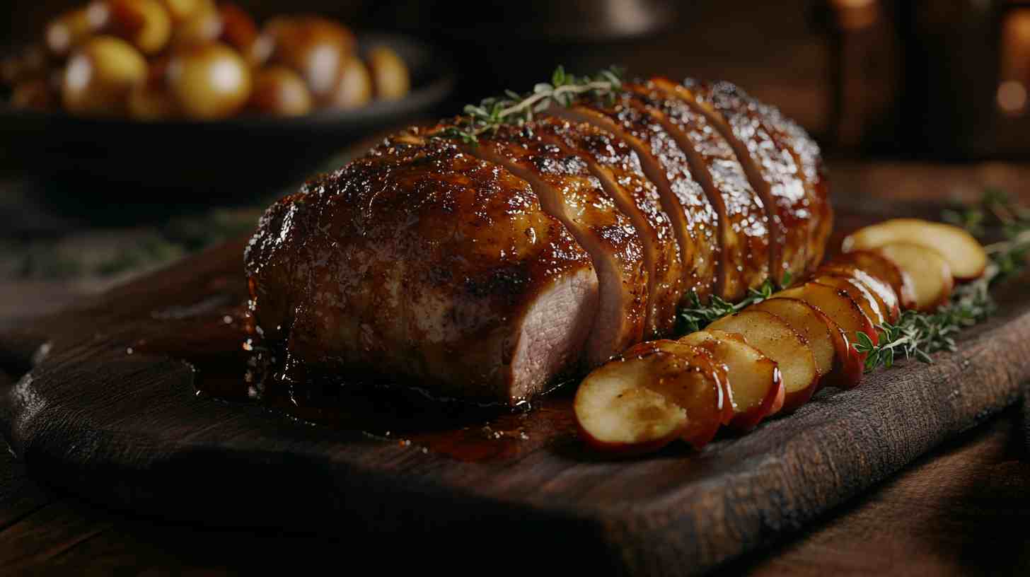 Apple Cider Glazed Boneless Pork Loin