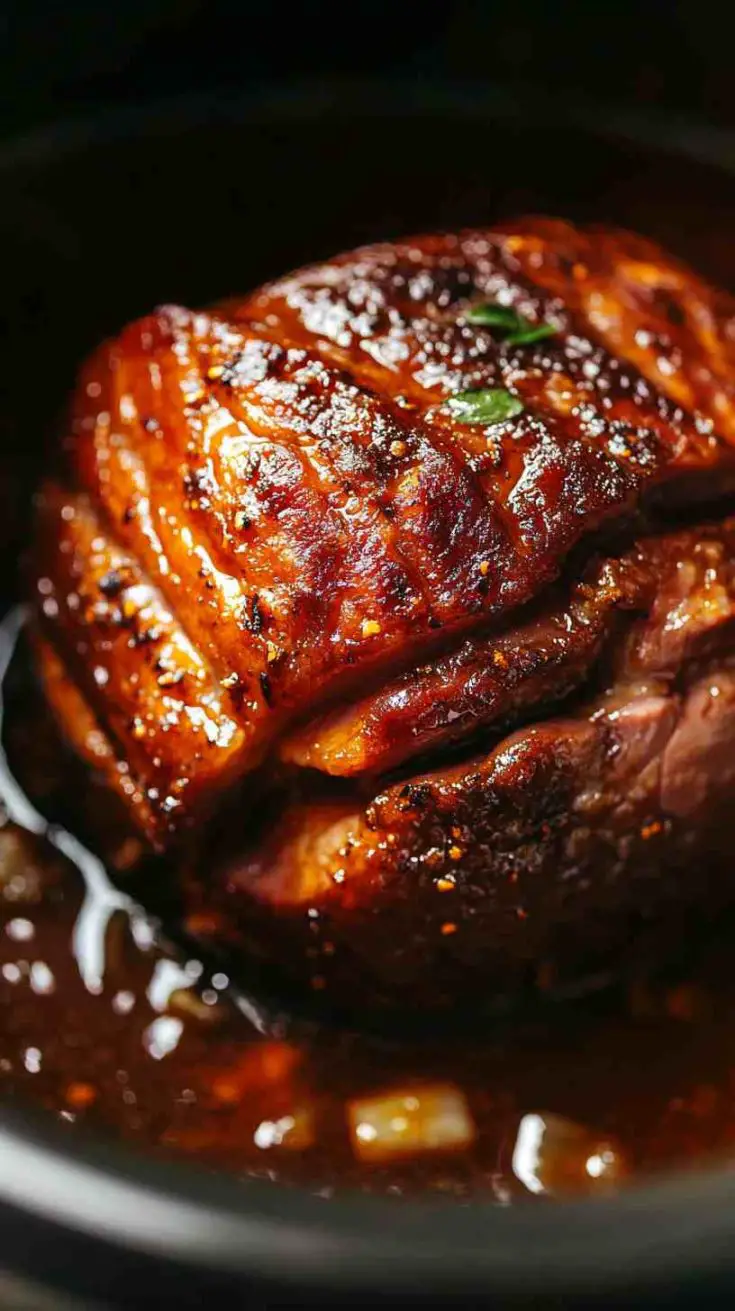 Slow Cooker Apple Cider Vinegar Ham