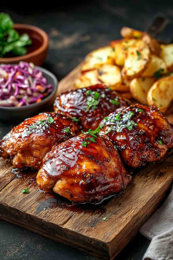 BBQ Boneless Chicken Thighs with Brown Sugar Glaze