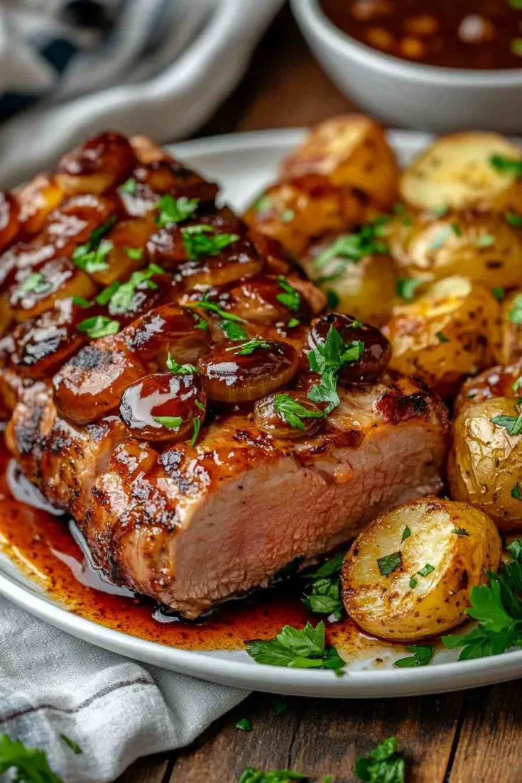 Honey Garlic Boneless Pork Loin in the Slow Cooker