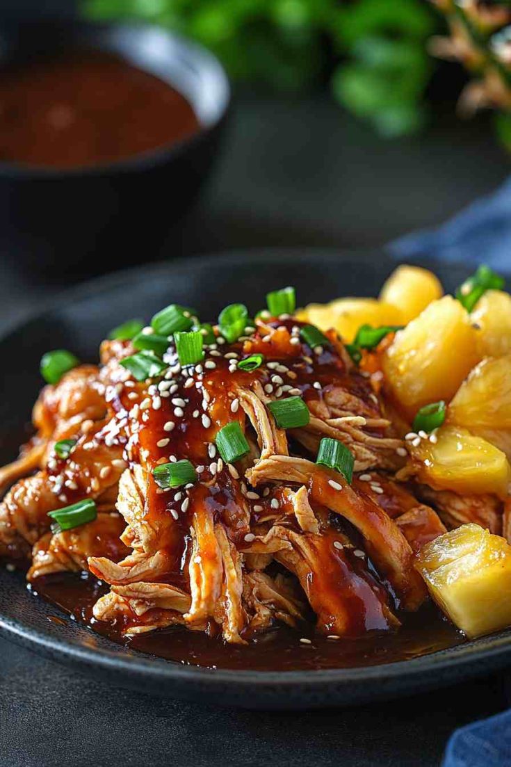 BBQ Pineapple Boneless Chicken Crock Pot Delight