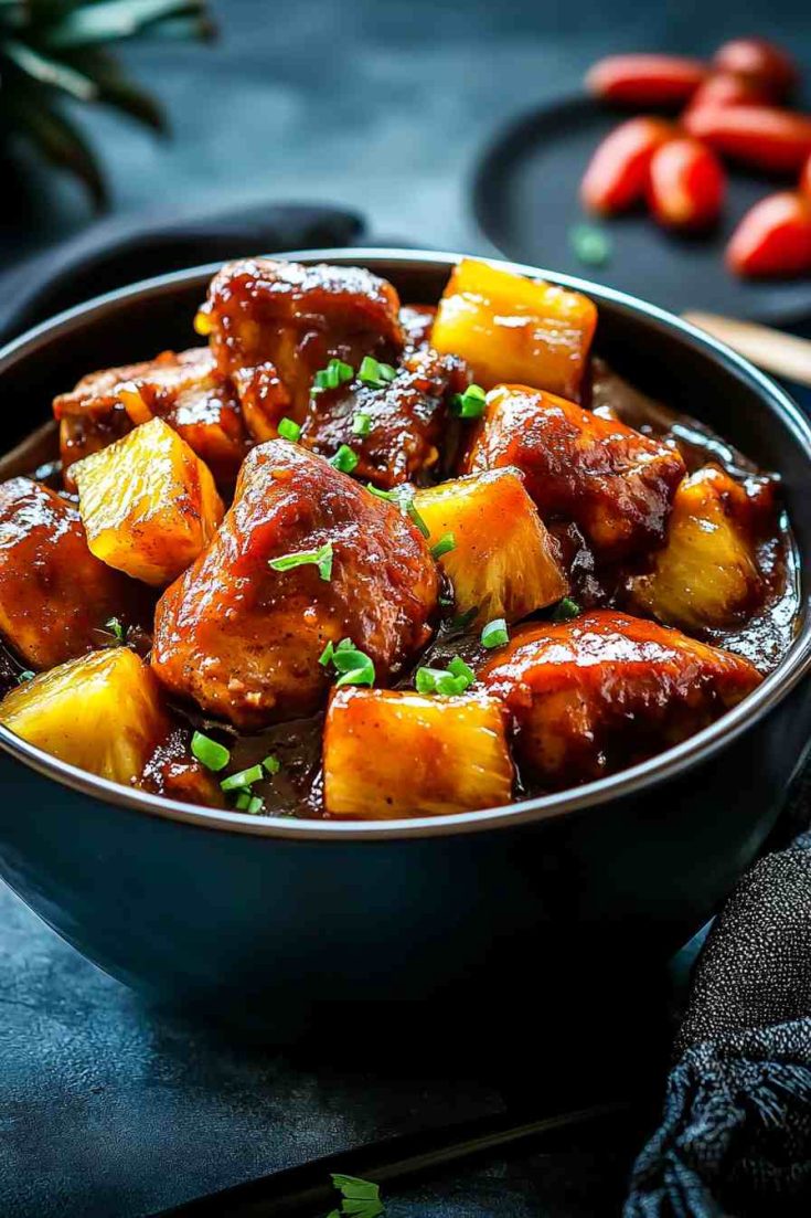 BBQ Pineapple Boneless Chicken Crock Pot Delight