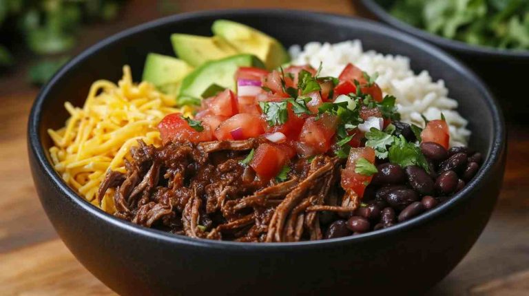 Slow Cooker Beef Burrito Bowls