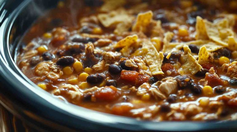 Slow Cooker Chicken Enchilada Soup