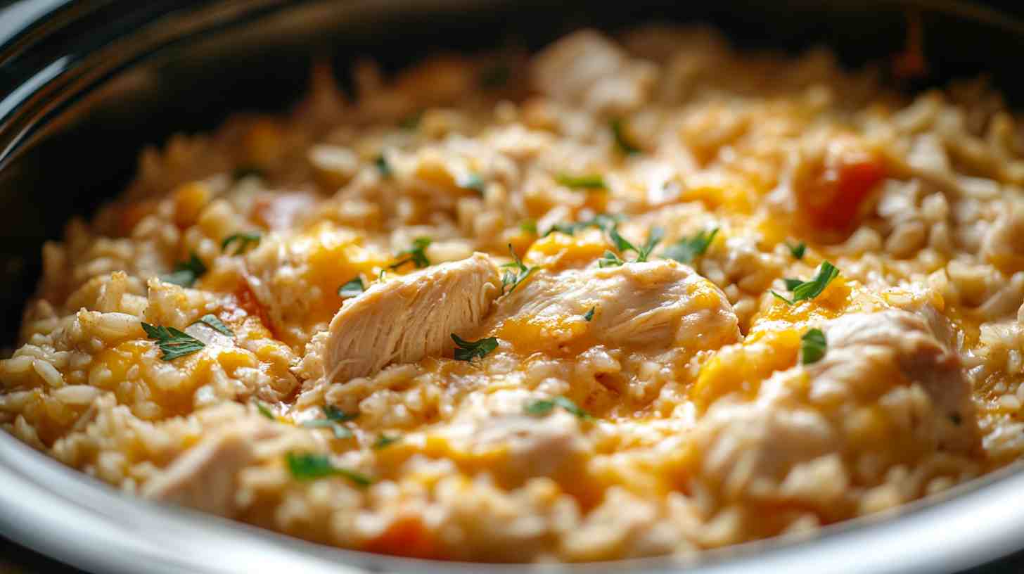 Slow Cooker Chicken and Rice Casserole