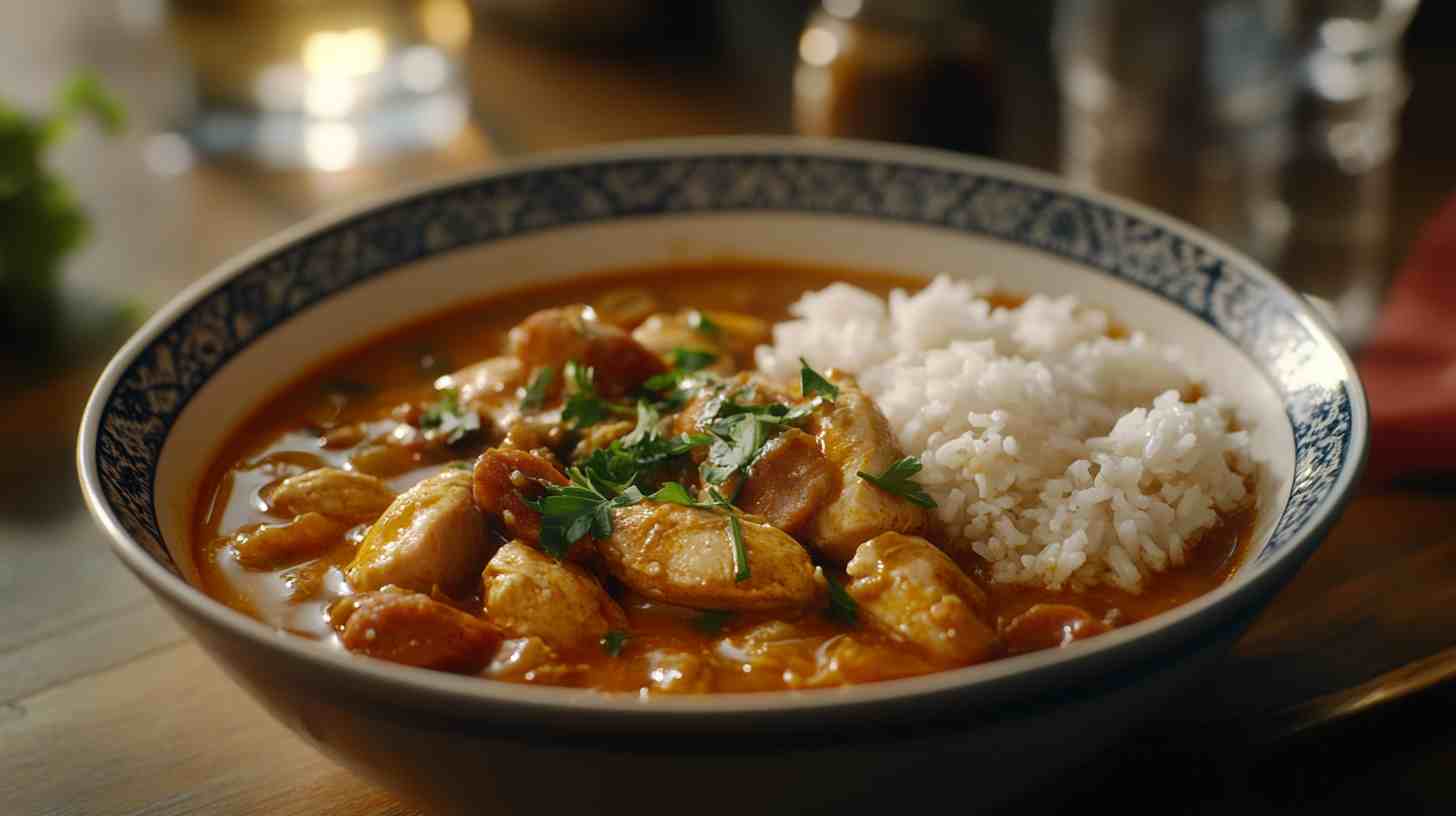 Slow Cooker Chicken and Sausage Gumbo