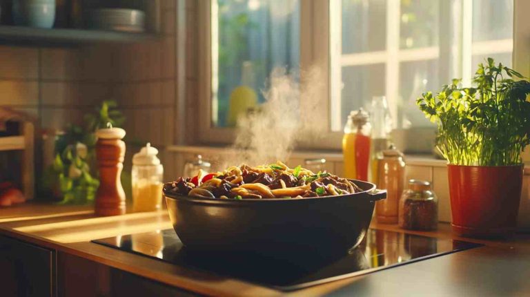 Classic Crockpot Beef Stroganoff with Tender Beef