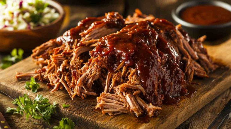 Classic Slow Cooker Pulled Pork with Homemade Sauce