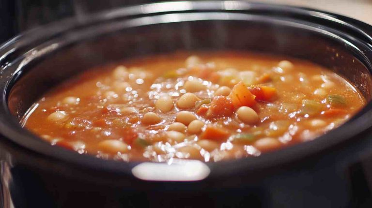 Creamy Crock Pot Navy Bean Soup