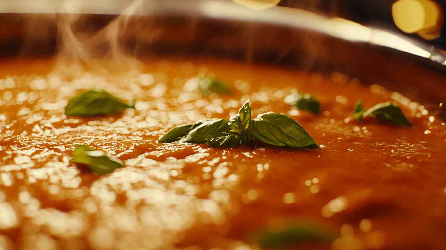 Slow Cooker Creamy Tomato Basil Soup