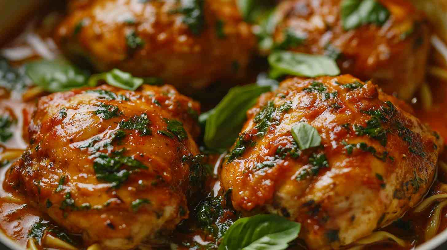 Creamy Tuscan Boneless Chicken Thighs Slow Cooker Recipe