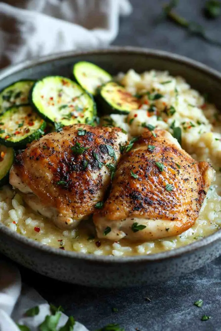 Creamy Tuscan Chicken Thighs in the Slow Cooker