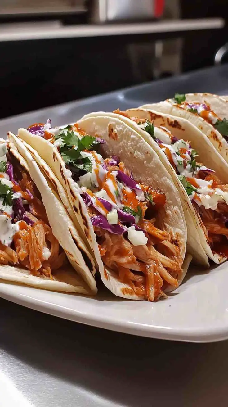 Crock Pot BBQ Pulled Pork Tacos with Cilantro Lime Slaw