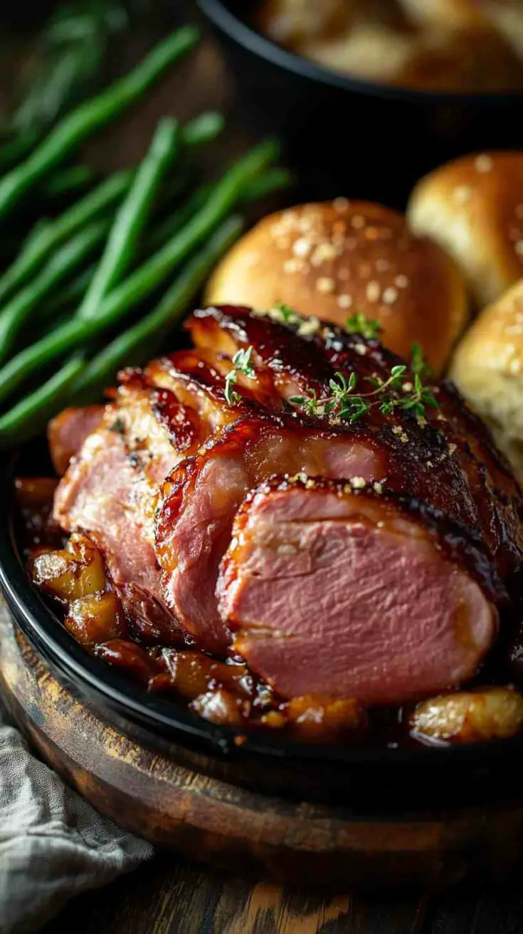 Slow Cooker Dijon Maple Ham