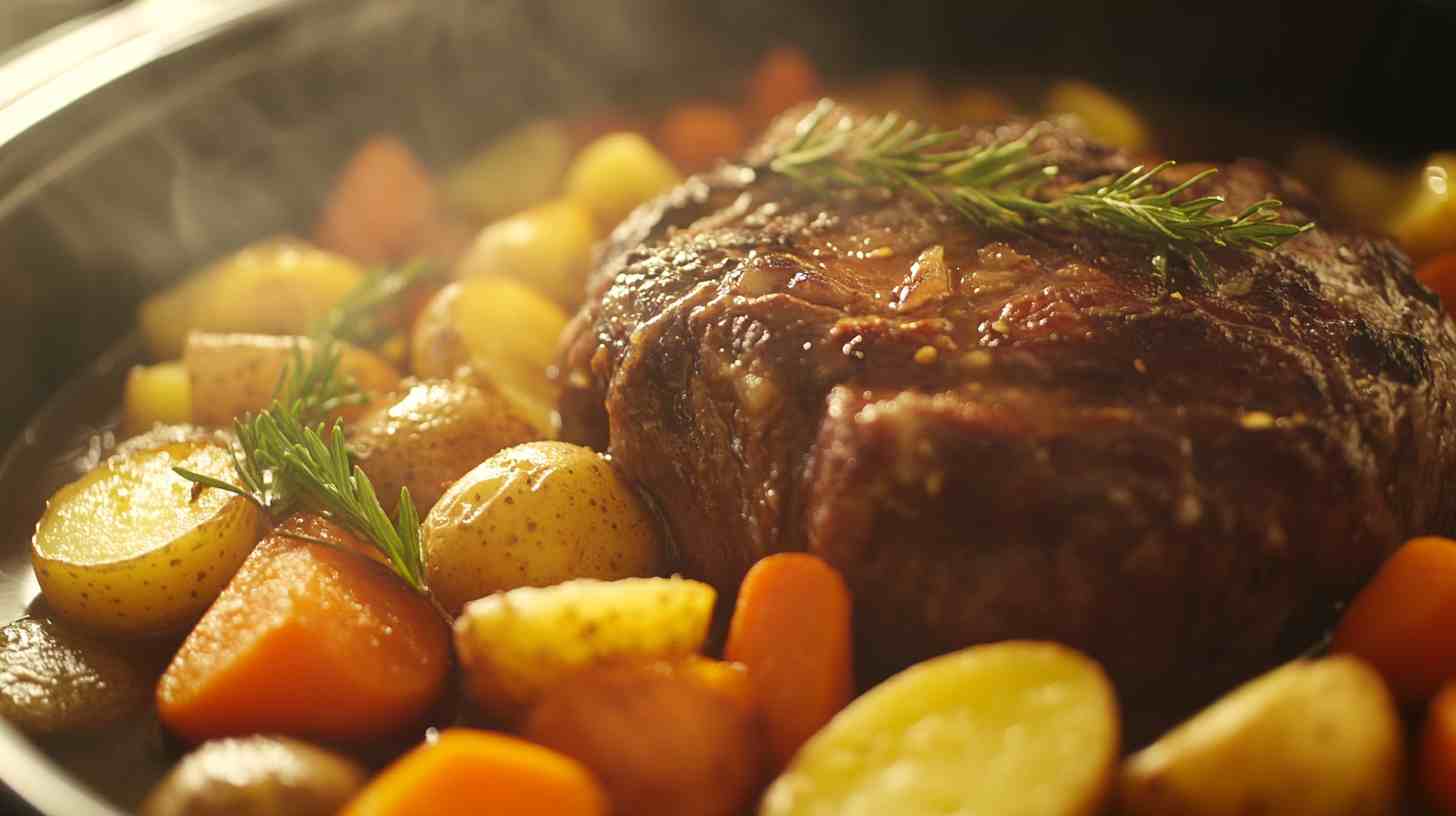 Easy Crock Pot Chuck Roast with Potatoes & Carrots