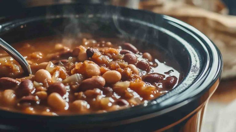 Easy Crock Pot Three-Bean Soup