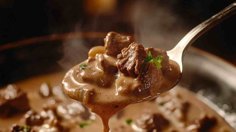 Easy Slow Cooker Beef Stroganoff Set It & Forget It