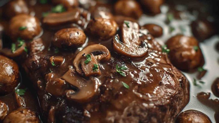 Hearty Crock Pot Sirloin Tip Roast with Mushrooms