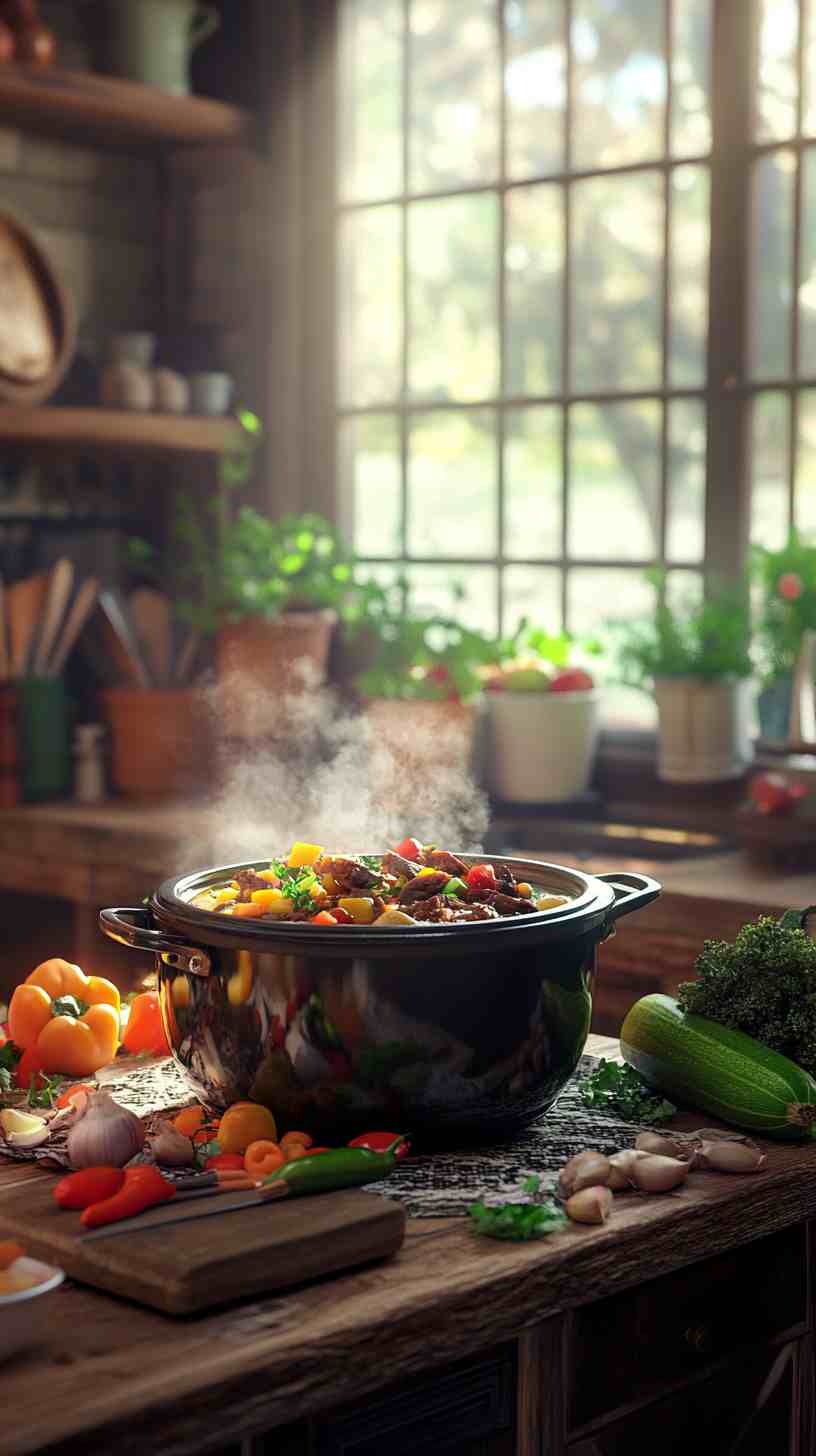 Hearty Slow Cooker Beef and Vegetable Soup Hearty Slow Cooker Beef and Vegetable Soup
