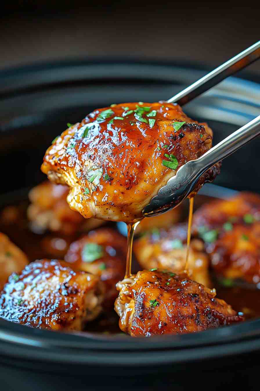 Honey Garlic Boneless Chicken Thighs in the Crock Pot Honey Garlic Boneless Chicken Thighs in the Crock Pot