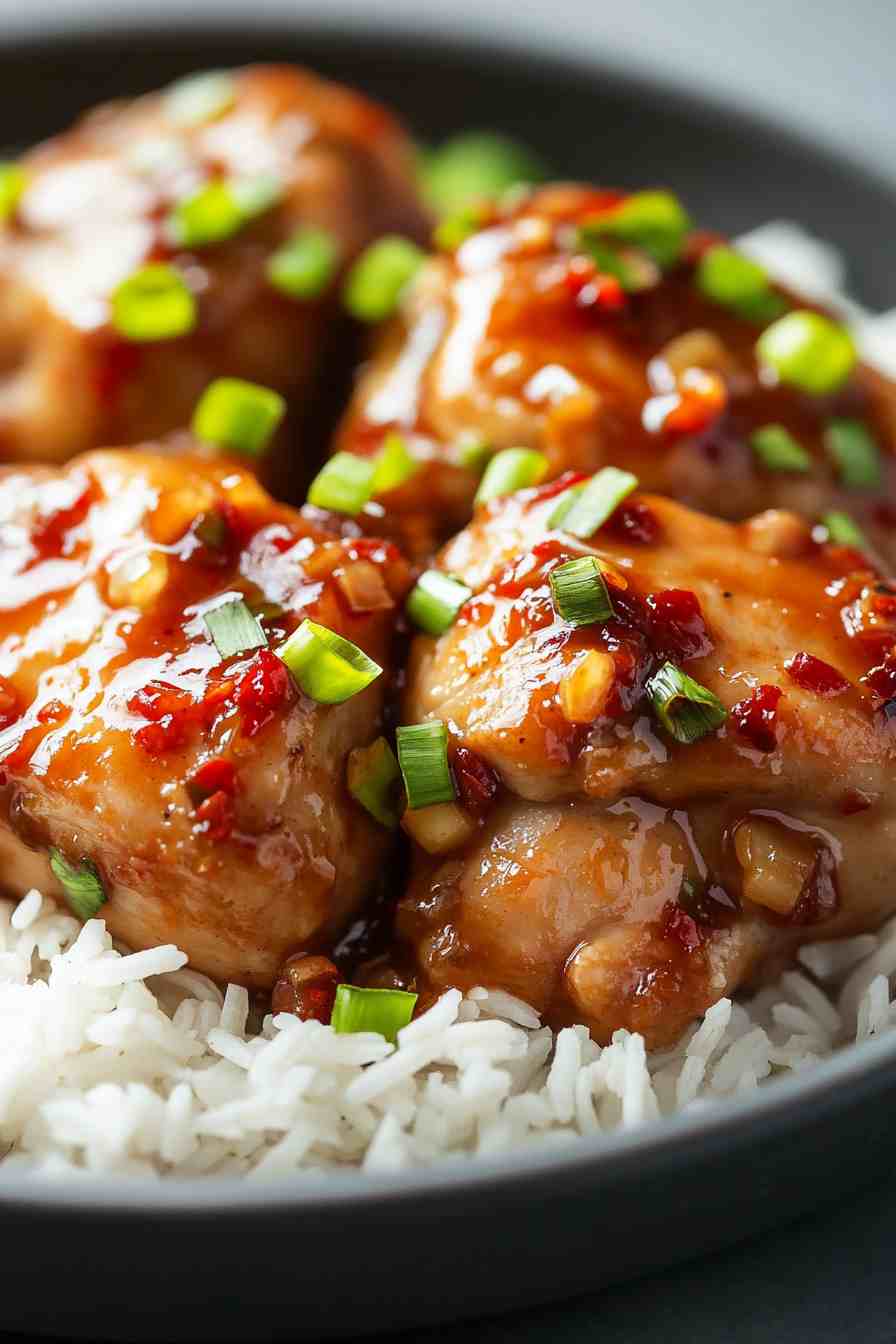 Honey Garlic Boneless Chicken Thighs in the Crock Pot Honey Garlic Boneless Chicken Thighs in the Crock Pot