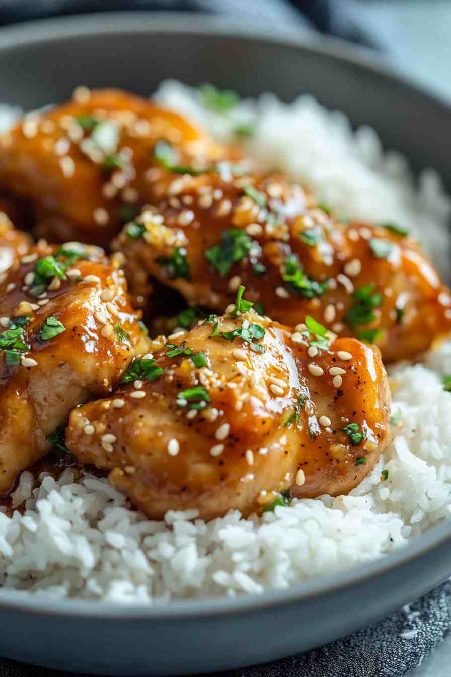 Honey Garlic Boneless Chicken Thighs in the Crock Pot Honey Garlic Boneless Chicken Thighs in the Crock Pot