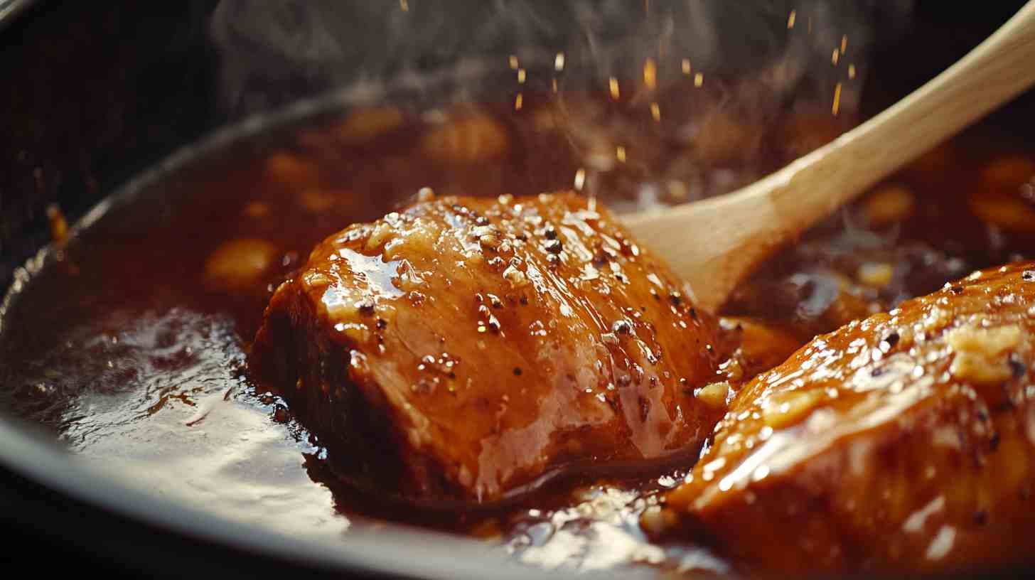 Honey Garlic Boneless Pork Loin in the Slow Cooker