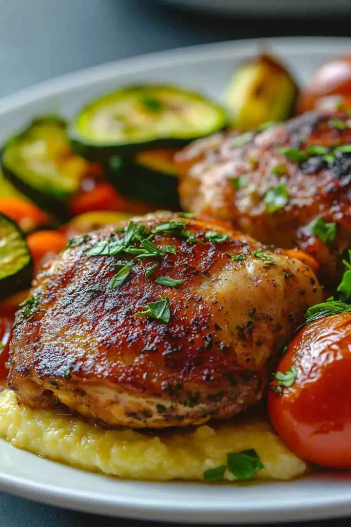 Italian Herb and Tomato Slow Cooker Chicken Thighs