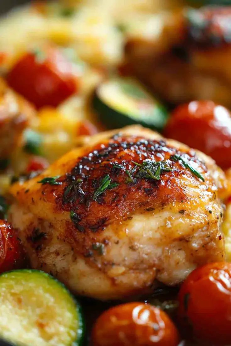 Italian Herb and Tomato Slow Cooker Chicken Thighs