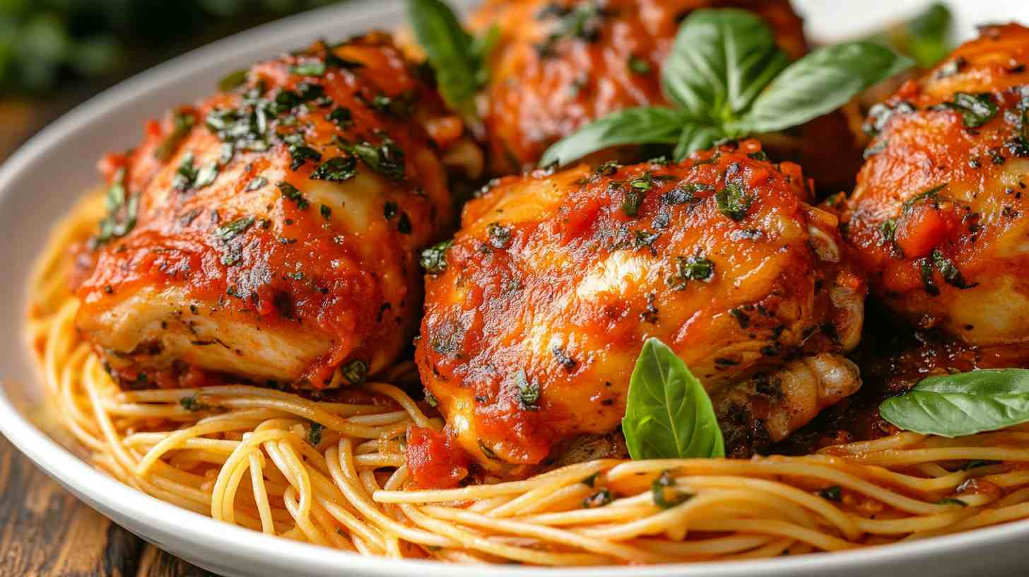 Italian Herb and Tomato Slow Cooker Chicken Thighs